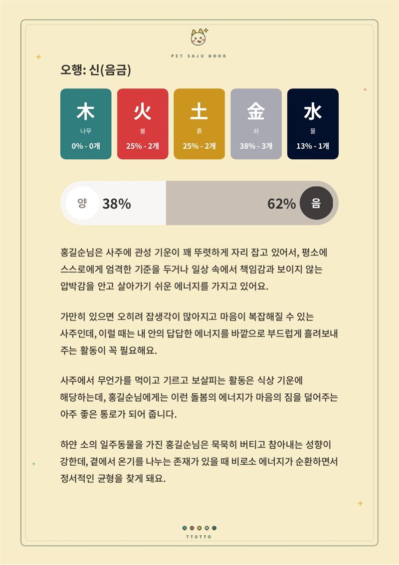 기록서 오행 지면